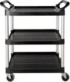 Produktbild: Servicewagen Rubbermaid Utility Cart, 3 Etagen, bis 90 kg, offene Ausführung, schwarz 660530