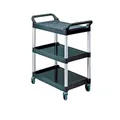 Produktbild: Rubbermaid Tischwagen 3 Ladeflächen L560xB450mm schwarz/alusilber Trgf.90kg
