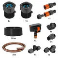 Produktbild: GARDENA 8274-34 Sprinklersystem Pipeline Komplett-Set mit Viereckregner 20m für