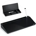 Produktbild: Varhomax Schreibtisch Organizer, Desktop Whiteboard Glas Schwarz Mit Aufbewahrung Abwischbar, To Do Liste, Notizblock und Tastaturständer für Homeoffice, Büro und Schulbedarf