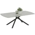 Produktbild: Boxxx Couchtisch, Grau, Schwarz, Metall, Stein, oval, Sternfuß, 68x44x120 cm, Wohnzimmer, Wohnzimmertische, Couchtische, Couchtische Metall