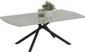 Produktbild: Couchtisch Fred - Sintered Stone grau Marmoroptik - Rundrohr Metallgestell - 120x68 cm