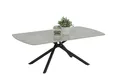 Produktbild: Hela Tische, Couchtisch Fred mit Steinplatte,Dekor Marmor Grau, Spinnengestell Metall Schwarz, 120x68x45cm