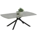 Produktbild: Couchtisch, Gestell aus Rohr, 120 x 68 cm, schwarz/grau - A