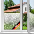 Produktbild: d-c-fix Fensterfolie Damast - 45 cm x 2 m – selbstklebende Sichtschutzfolie mit modernem Muster für Glasflächen – selbsthaftend, blickdicht, dekorativ