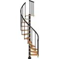 Produktbild: Dolle Spindeltreppe Calgary Ø 140 cm Buchenfurnier Geländer Anthrazit FSC