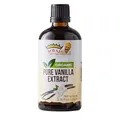 Produktbild: Royal Brand Pure Vanilla Extract BIO / 3.74 fl oz/110 ml / Glasflasche für bessere Qualität / Zucker frei / Ohne Zucker