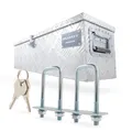 Produktbild: Alubox Transportbox Anhängerbox Deichselbox 80x22x22cm Aluminiumbox Kasten Kiste
