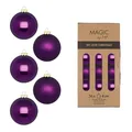 Produktbild: Weihnachtskugeln Glas 4cm 36 Stück - matt & glänzend - Kleine Christbaumkugeln Weihnachtsbaumkugeln für Weihnachten - Christbaumschmuck & Weihnachtsbaumschmuck Lila Purpur - Purple Symphony