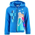 Produktbild: Disney Frozen Kapuzensweatshirt Disney Anna & ELSA Eiskönigin Hoodie für Mädchen mit Reißverschluss blau 116
