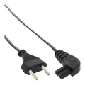 Produktbild: InLine® Netzkabel, Netzstecker auf Euro 8 C7 Stecker, gewinkelt, 0,5m