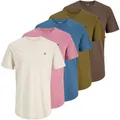 Produktbild: JACK AND JONES JACK&JONES Herren T-Shirt, 5er Pack - JPRBLABRODY TEE CREW NECK 5PK, Kurzarm, Rundhals, Baumwolle