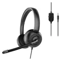Produktbild: Speedlink METIS Stereo Headset, 3,5mm Jack with Y-Adapter, black (Kabelgebunden) (36741110)