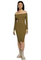 Produktbild: Urban Classics Damen Kleid Ladies Off Shoulder Longsleeve Rib Dress tiniolive L