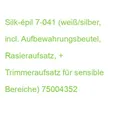 Produktbild: Silk-épil 7-041 (weiß/silber, incl. Aufbewahrungsbeutel, Rasieraufsatz, + Trimme