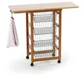 Produktbild: ARREDAMENTIITALIA Arredamenti Italia Küchenwagen GASTONCINO, Holz - 4 Körbe - Aufklappbar - Farbe: Kirsche Holz AR-It il Cuore del Legno