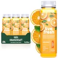 Produktbild: LiveFresh Orangensaft Kaltgepresst¹ – 12x250ml – 100% Orangen Direktsaft ohne Zusätze – Nicht erhitzt – In Deutschland hergestellt