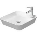 Produktbild: Duravit Cape Cod Aufsatzbecken, 460 x 460 mm, mit Armatureninsel, ohne Überlauf, 2340463200, Farbe: Innenfarbe Weiß Seidenmatt, Außenfarbe Weiß Seidenmatt