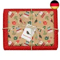 Produktbild: 4x Geschenkpapier Weihnachten: hochwertige, beidseitig bedruckte Bögen