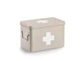 Produktbild: Zeller Present Medizinbox, Beige, Metall, 5 Fächer, 32x20x21 cm, Tragegriff, Deckel abnehmbar, Freizeit, Wellness, Körperpflege