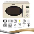 Produktbild: Wolkenstein RETRO Mikrowelle 20l Creme 700W 8 Autoprogramme Timer Kochen Dämpfen