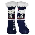 Produktbild: United Labels® Haussocken Peanuts Snoopy Hüttensocken Haussocken Kuschelsocken Socken blau 39-42