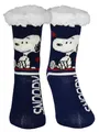 Produktbild: United Labels The Peanuts Snoopy Hüttensocken - Haussocken für Damen Kuschelsocken Flauschige Wintersocken warme Frauen Socken Blau (DE/NL/SE/PL, Numerisch, 39, 42, Regular, Regular)