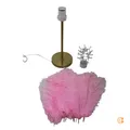 Produktbild: KARE Tischleuchte Lampe Federn Palm Tischlampe Deko pink Stahl SIEHE TEXT/FOTO