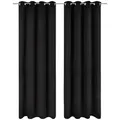 Produktbild: Blumtal Verdunklungsvorhänge, Schwarz, Kunststoff, Rechteckig, 140x145 cm, Oeko-Tex® Standard 100, Wohntextilien, Gardinen & Vorhänge, Verdunkelungsvorhänge