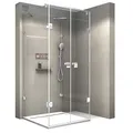 Produktbild: BERNSTEIN Duschkabine U-Form 8mm ESG Rahmenlose Glas-Dusche EX412 Klarglas- Duschwand 90 x 90 x 195cm