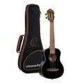 Produktbild: Ortega Guitars Tenor Ukulele Akustisch – Onyx Series – Inklusive Gigbag – Fichte, Mahagoni, Schwarz (RUOX-TE)