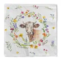 Produktbild: Mank Tissue Serviette Molly 3-lagig, 100 Stück – Fröhliches Blumenmotiv für Frühling & Sommer, Servietten perfekt für Hochzeiten, Gartenpartys und Geburtstagsfeiern (33 x 33 cm, 1/4-Falz)
