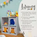 Produktbild: Lifeney Aufbewahrungsbox 3er-Set mit Deckel, DieMaus & Elefant, 33x33x33cm 833901