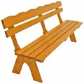Produktbild: Gartenbank Holzbank Freital XXL 4sitzer 200cm, massives Kiefernholz hell lack...