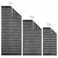 Produktbild: JOOP 1610 Stripes Fb. 77 Saunaset: 1x Handtuch 1x Duschtuch 1x Saunatuch
