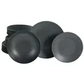 Produktbild: CreaTable Lava Stone Schwarz Tellerset 18-tlg Steinzeug