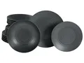 Produktbild: CreaTable, 20569, Serie Lava Stone Black, 18-teiliges Geschirrset für 6 Personen, Teller Set aus Steinzeug, spülmaschinen- und mikrowellengeeignet, Made in Portugal