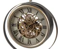 Produktbild: formano Standuhr antik mit sichtbar beweglichen goldenen Zahnrädern 42cm Metall