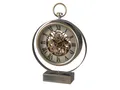 Produktbild: formano Standuhr antik mit sichtbar beweglichen goldenen Zahnrädern 42cm Metall