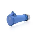 Produktbild: CEE Starkstrom Steckdose Industriestecker IP44 Blau 32A 3-polig 230V, CE SB RoHS