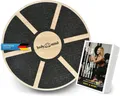 Produktbild: Body & Mind Balanceboard Balance-Board Deluxe – Holz-Balance-Board & Core-Stabilitäts-Board Pro, Gleichgewichtstrainer aus Holz