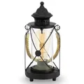 Produktbild: Schwarz Durchsichtig Klassisch Vintage Tischlampe Nachtlampe 1x60W/E27