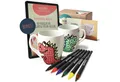 Produktbild: Veluxis Tasse TassenPoet Malset mit 2 Tassen (400 ml) & 6 edding Porzellanmalstiften, DIY Tassen zum bemalen - Kreatives Geschenk für Kinder & Erwachsene