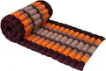 Produktbild: Rollbare Thaimatte, Bodenmatte mit Kapokfüllung - orange/weinrot - 4*55*180 cm