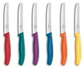 Produktbild: Victorinox Swiss Classic, Frühstücksmesser, Brötchenmesser Set 6teilig, Scharfe Klinge, Wellenschliff, 11 cm, Rostfreier Stahl, Farbig