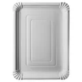 Produktbild: Pappteller / Einwegteller weiß pure 125 Stück, aus Pappe, eckig, 24 x 33 cm, ...