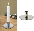 Produktbild: Novaliv Kerzenständer 20427-1x (1 St), Stabkerzenhalter Metall Silber 10x5cm Home Deko Vintage weihnachtliche