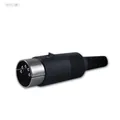 Produktbild: Dioden-Stecker 5-polig 180° mit Knickschutz Kunststoff schwarz, Diodenstecker
