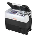 Produktbild: VEVOR Camping Kühlschrank 55 L Kühlbox, 12/24 V Rollbare Elektrische Gefrierbox 2 in 1 Doppelzone, Auto Kühlschrank Kompressor zum Warmhalten und Kühlen 60 W Tragbar Handgriff Boot, Lkw, Mobil Grau