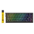 Produktbild: ATTACK SHARK X68 HE 8000Hz Rapid Trigger-Tastatur, 0,01mm RT-Genauigkeit, Kabelgebundene RGB 60% Gaming-Tastatur mit Magnetic Switches, Einstellbare Betätigung, Snap Tap, für PC/Mac, Schwarz